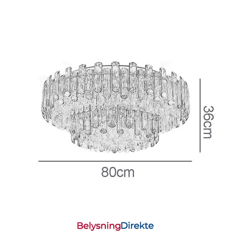 Krystall Innfelt Enkel Moderne Rund Taklampe Spiselampe