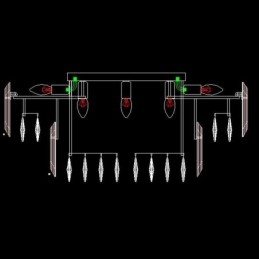 Krystall Innfelt Enkel Moderne Rund Taklampe Spiselampe