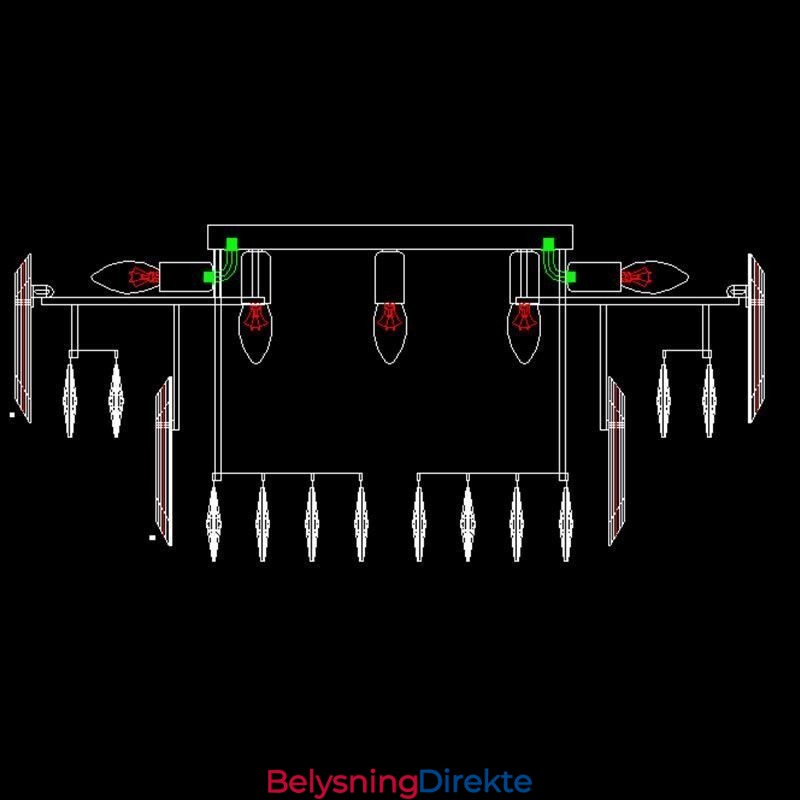 Krystall Innfelt Enkel Moderne Rund Taklampe Spiselampe
