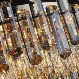 Krystall Taklampe Enkel Moderne Rund Dekorativ Lampe For Innfelt Montering