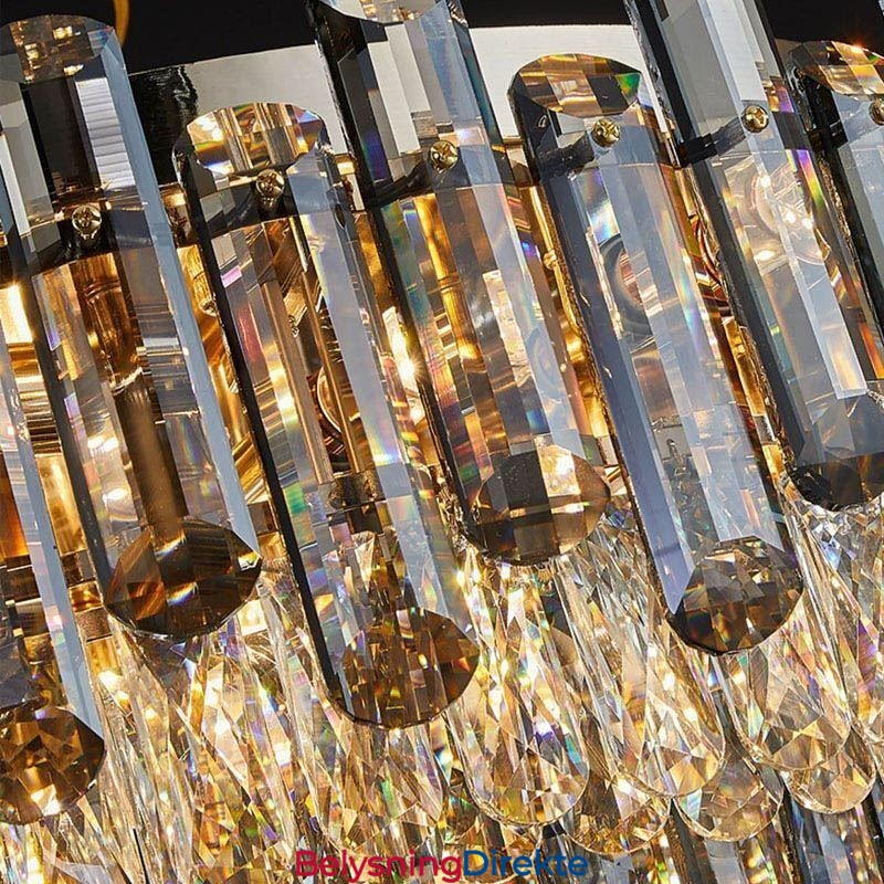 Krystall Taklampe Enkel Moderne Rund Dekorativ Lampe For Innfelt Montering