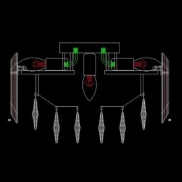 Krystall Taklampe Enkel Moderne Rund Dekorativ Lampe For Innfelt Montering