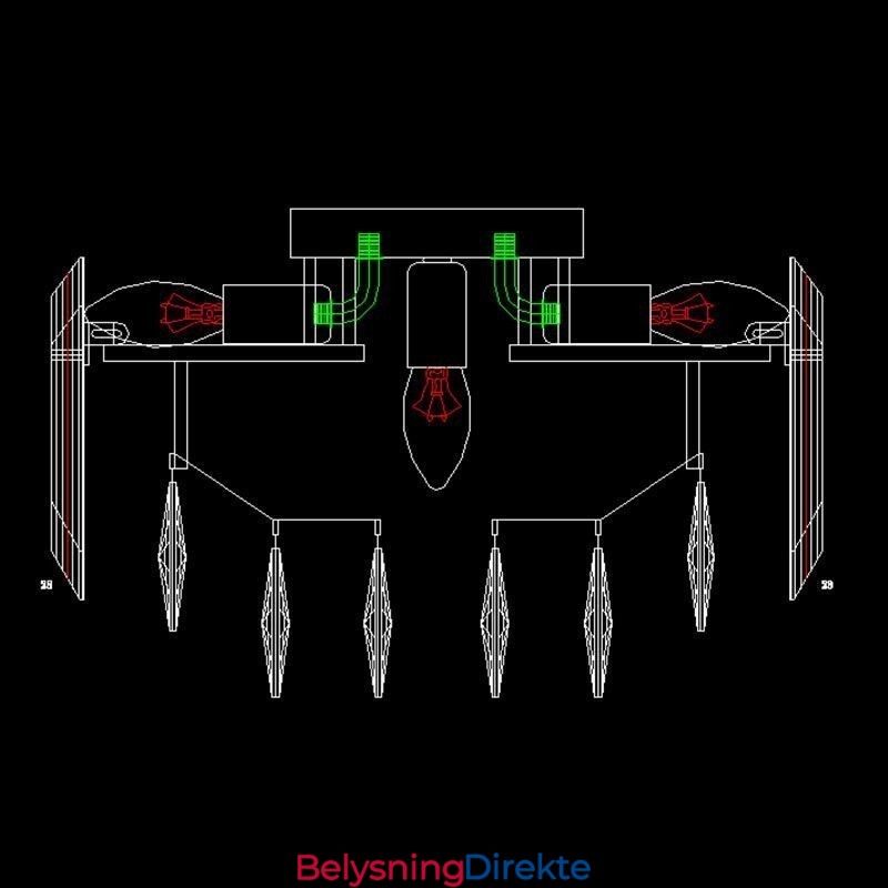 Krystall Taklampe Enkel Moderne Rund Dekorativ Lampe For Innfelt Montering