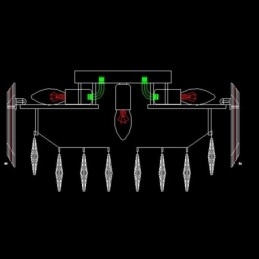 Krystall Taklampe Enkel Moderne Rund Dekorativ Lampe For Innfelt Montering