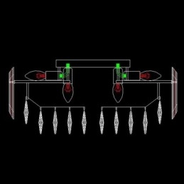 Krystall Taklampe Enkel Moderne Rund Dekorativ Lampe For Innfelt Montering