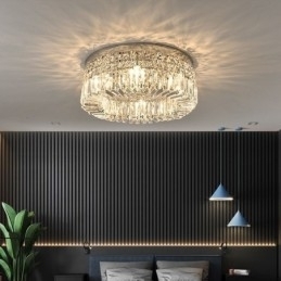 Moderne Elegant Taklampe Med Krystallmontering