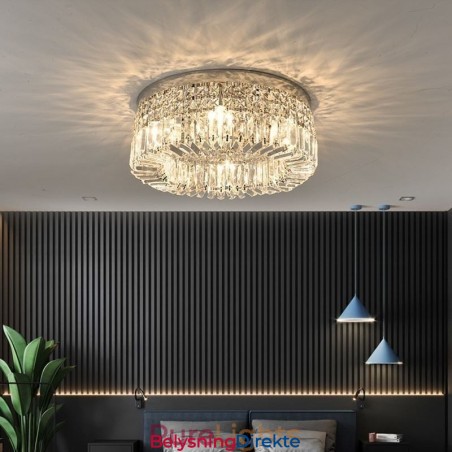 Moderne Elegant Taklampe Med Krystallmontering