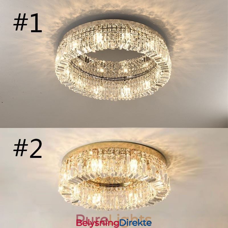 Moderne Elegant Taklampe Med Krystallmontering