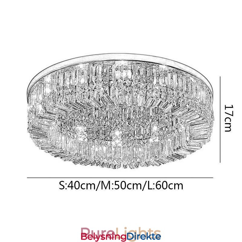 Moderne Elegant Taklampe Med Krystallmontering