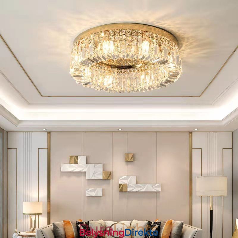 Moderne Elegant Taklampe Med Krystallmontering