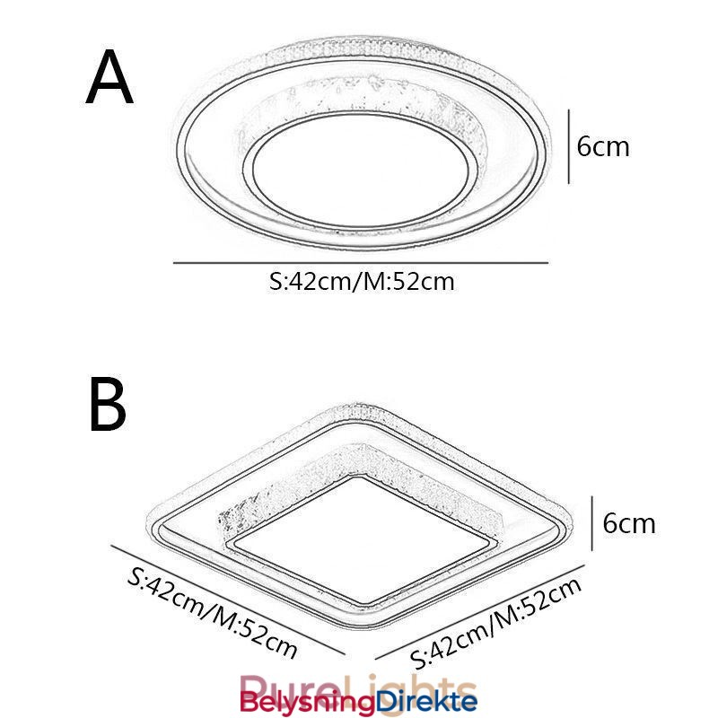 Krystall Taklampe Kreativ Taklampe
