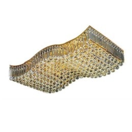 Europeisk Krystall Rektangulær Lysekrone Med Innfelt Montering