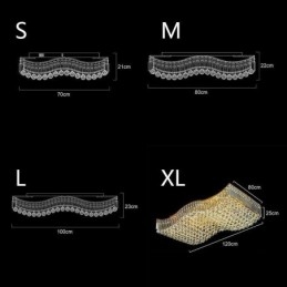 Europeisk Krystall Rektangulær Lysekrone Med Innfelt Montering
