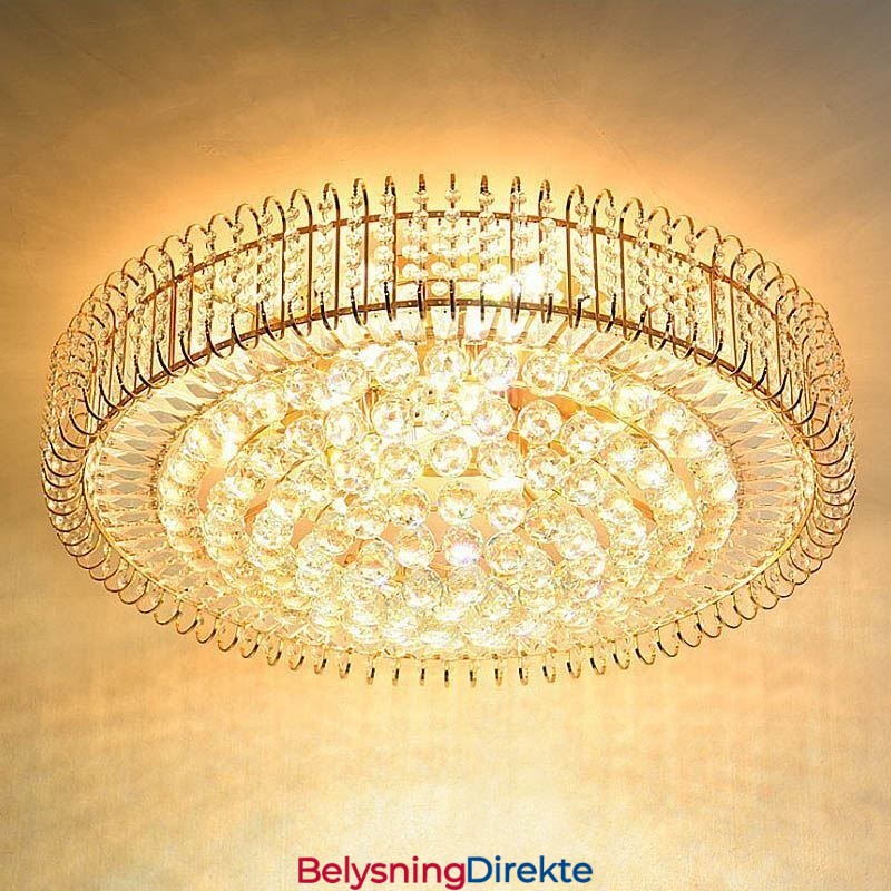 Europeisk Stil, Innfelt, Rund Krystalltaklampe