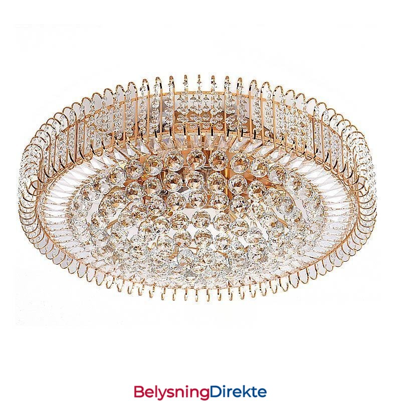 Europeisk Stil, Innfelt, Rund Krystalltaklampe