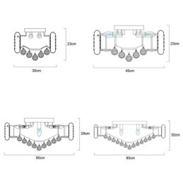 Europeisk Stil, Innfelt, Rund Krystalltaklampe