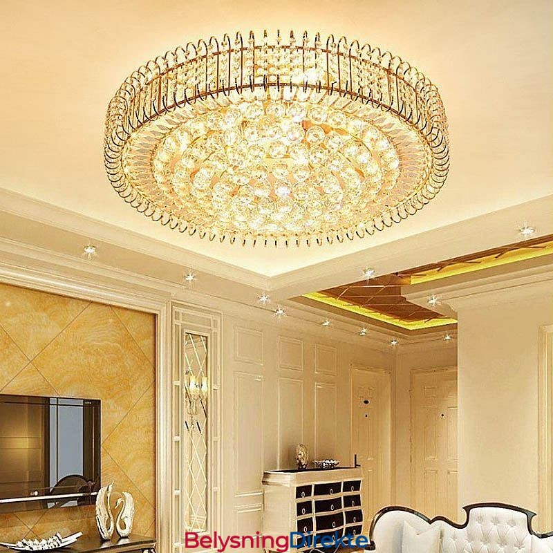 Europeisk Stil, Innfelt, Rund Krystalltaklampe