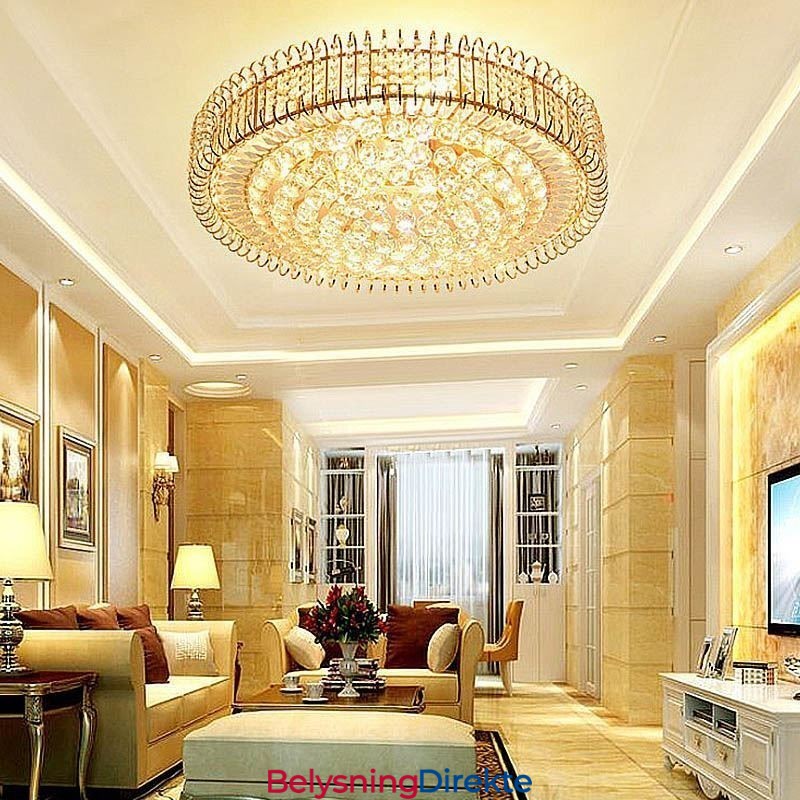 Europeisk Stil, Innfelt, Rund Krystalltaklampe