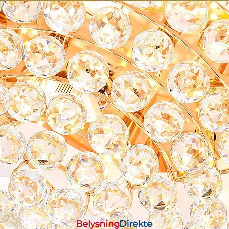 Europeisk Stil, Innfelt, Rund Krystalltaklampe