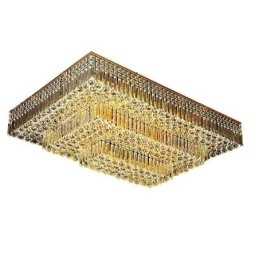 Moderne Krystalllysekrone Med Tre Etasjer Og Innfelt Montering