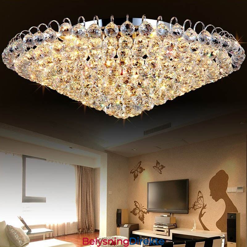 Europeisk Stil Krystall Innfelt Rund Form Taklampe