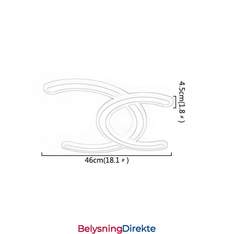 Moderne, Enkel, Innfelt Bokstav C-Taklampe I Akryl