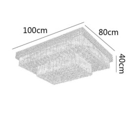 Europeisk Innfelt Firkantet Krystalllysekrone