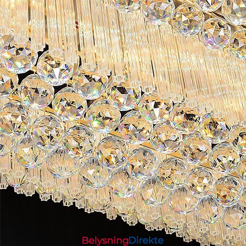 Europeisk Innfelt Firkantet Krystalllysekrone