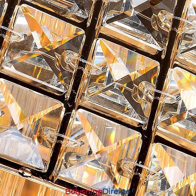 Europeisk Innfelt Firkantet Krystalllysekrone