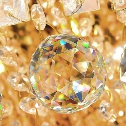 Europeisk Innfelt Firkantet Krystalllysekrone