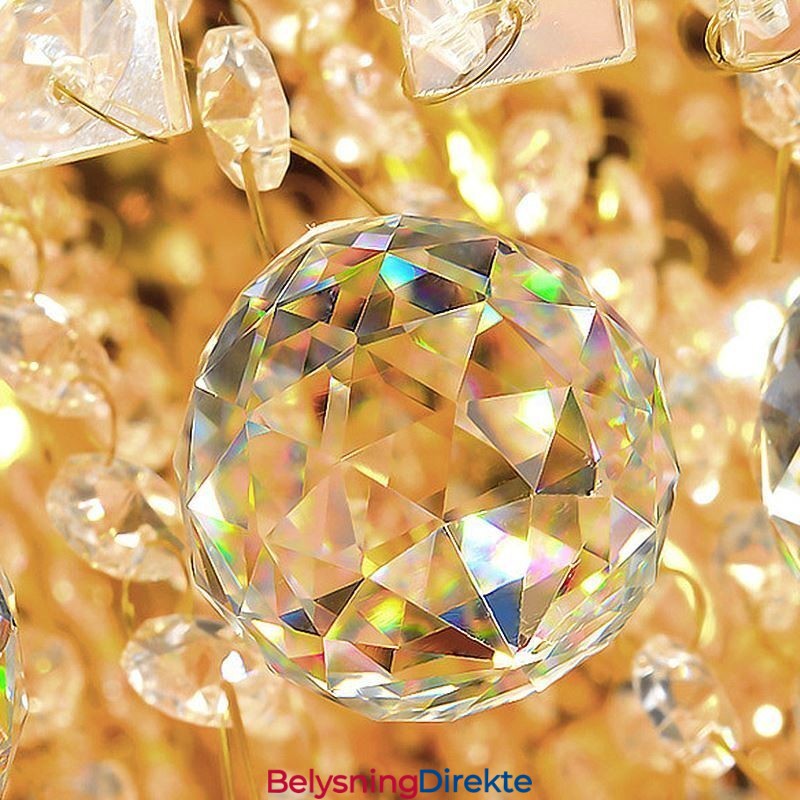 Europeisk Innfelt Firkantet Krystalllysekrone