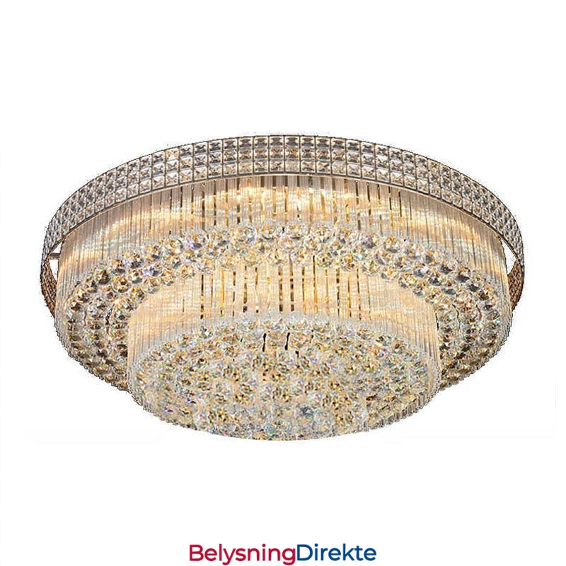 Moderne Krystalllysekrone Rund Innfelt
