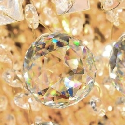 Moderne Krystalllysekrone Rund Innfelt