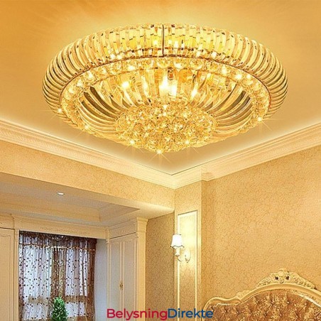 Moderne Enkel, Innfelt Krystallrund Belysning