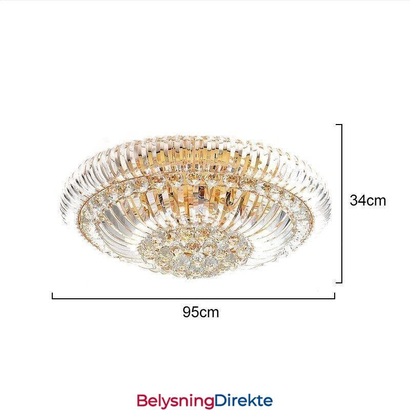 Moderne Enkel, Innfelt Krystallrund Belysning