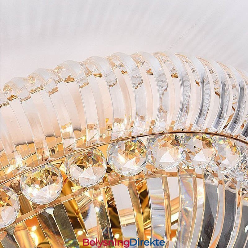 Moderne Enkel, Innfelt Krystallrund Belysning