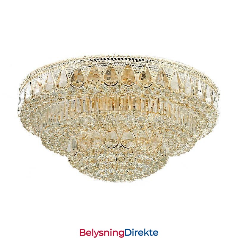 Luksuriøs, Innfelt Krystalltaklampe, Rund Lampe