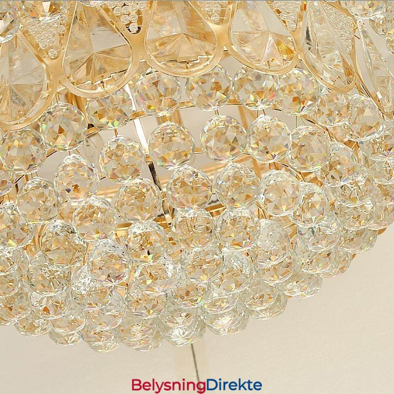 Luksuriøs, Innfelt Krystalltaklampe, Rund Lampe