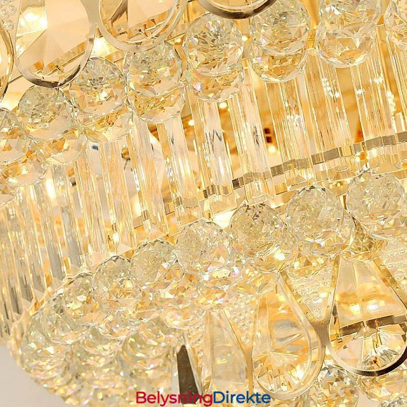 Luksuriøs, Innfelt Krystalltaklampe, Rund Lampe