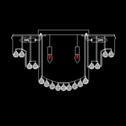 Luksuriøs, Innfelt Krystalltaklampe, Rund Lampe