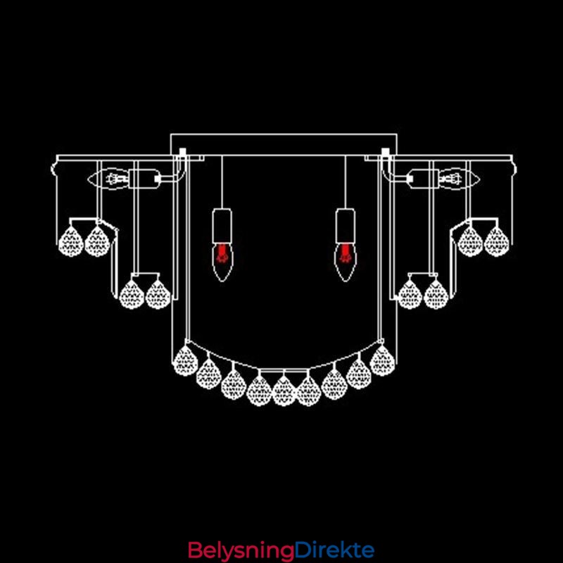 Luksuriøs, Innfelt Krystalltaklampe, Rund Lampe