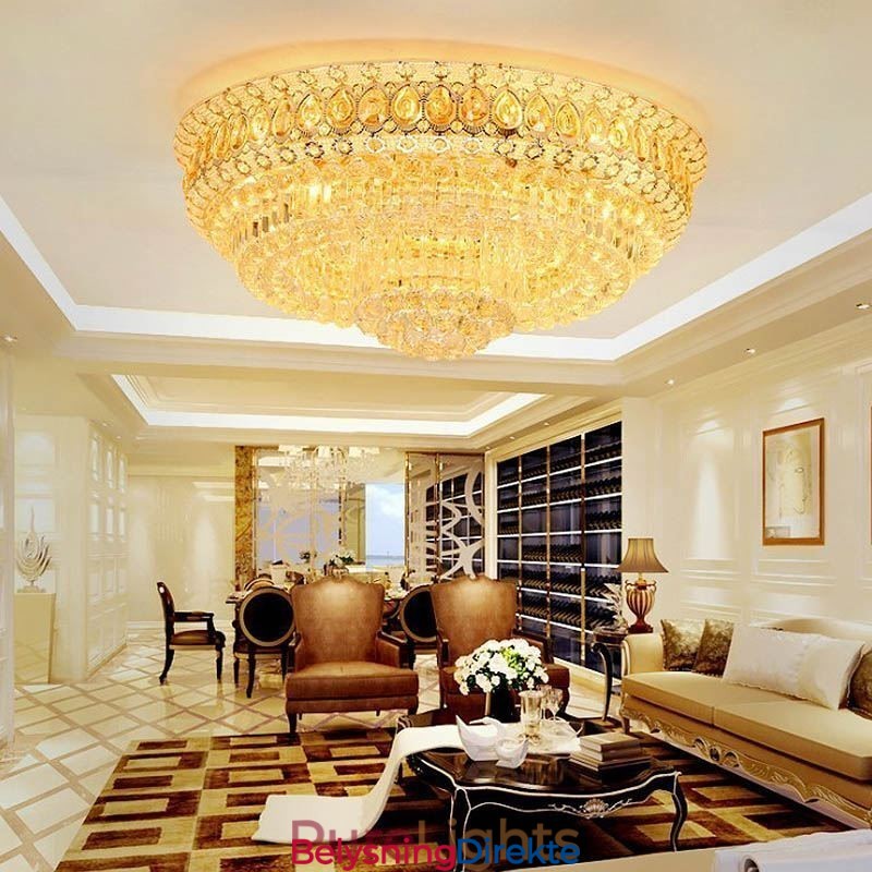 Innfelt Krystall Moderne Enkel Taklampe Kreativ Rund Belysning