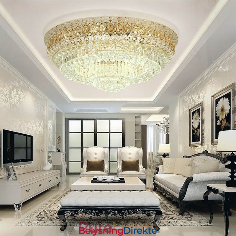 Innfelt Krystall Moderne Enkel Taklampe Kreativ Rund Belysning