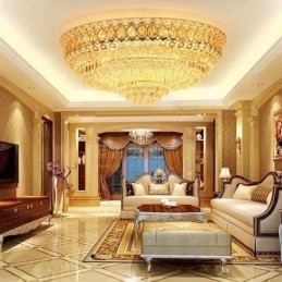 Innfelt Krystall Moderne Enkel Taklampe Kreativ Rund Belysning