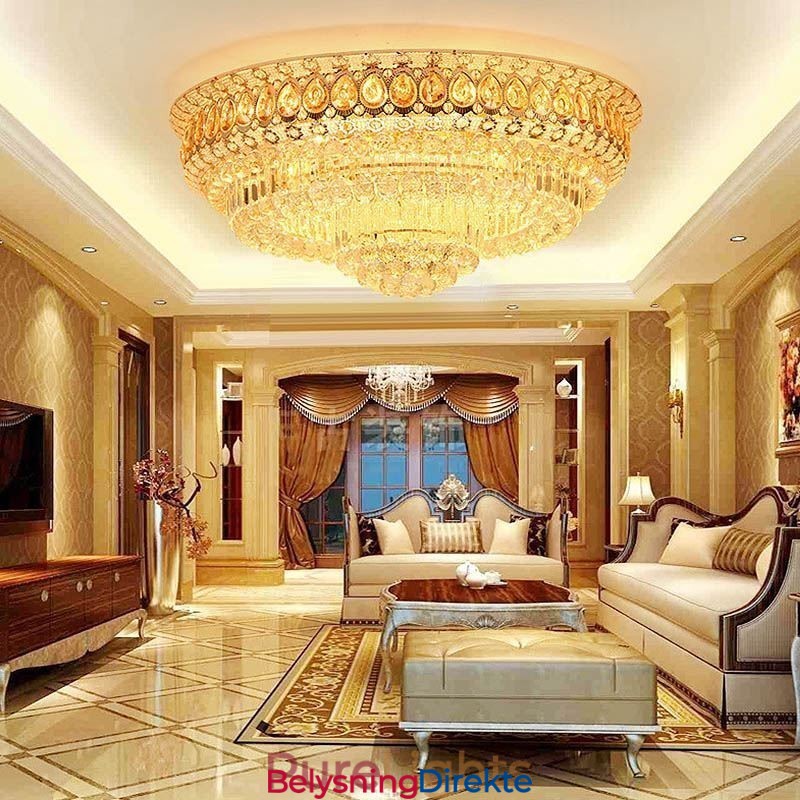 Innfelt Krystall Moderne Enkel Taklampe Kreativ Rund Belysning