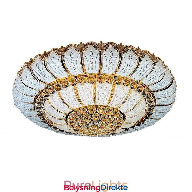 Moderne Enkel, Innfelt Krystalltaklampe Rund