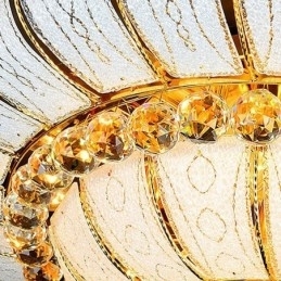 Moderne Enkel, Innfelt Krystalltaklampe Rund