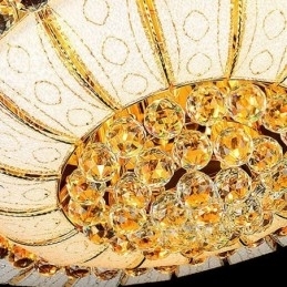 Moderne Enkel, Innfelt Krystalltaklampe Rund