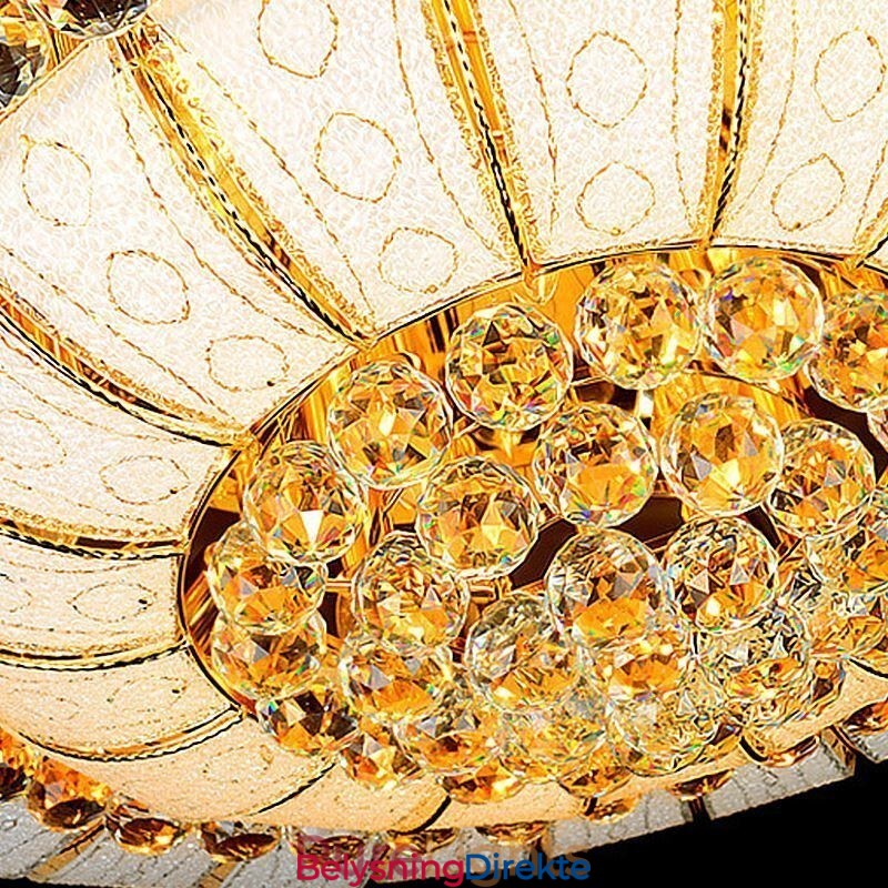 Moderne Enkel, Innfelt Krystalltaklampe Rund