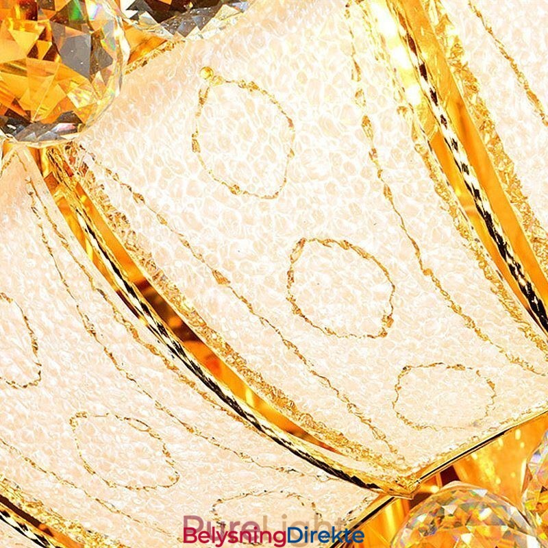 Moderne Enkel, Innfelt Krystalltaklampe Rund